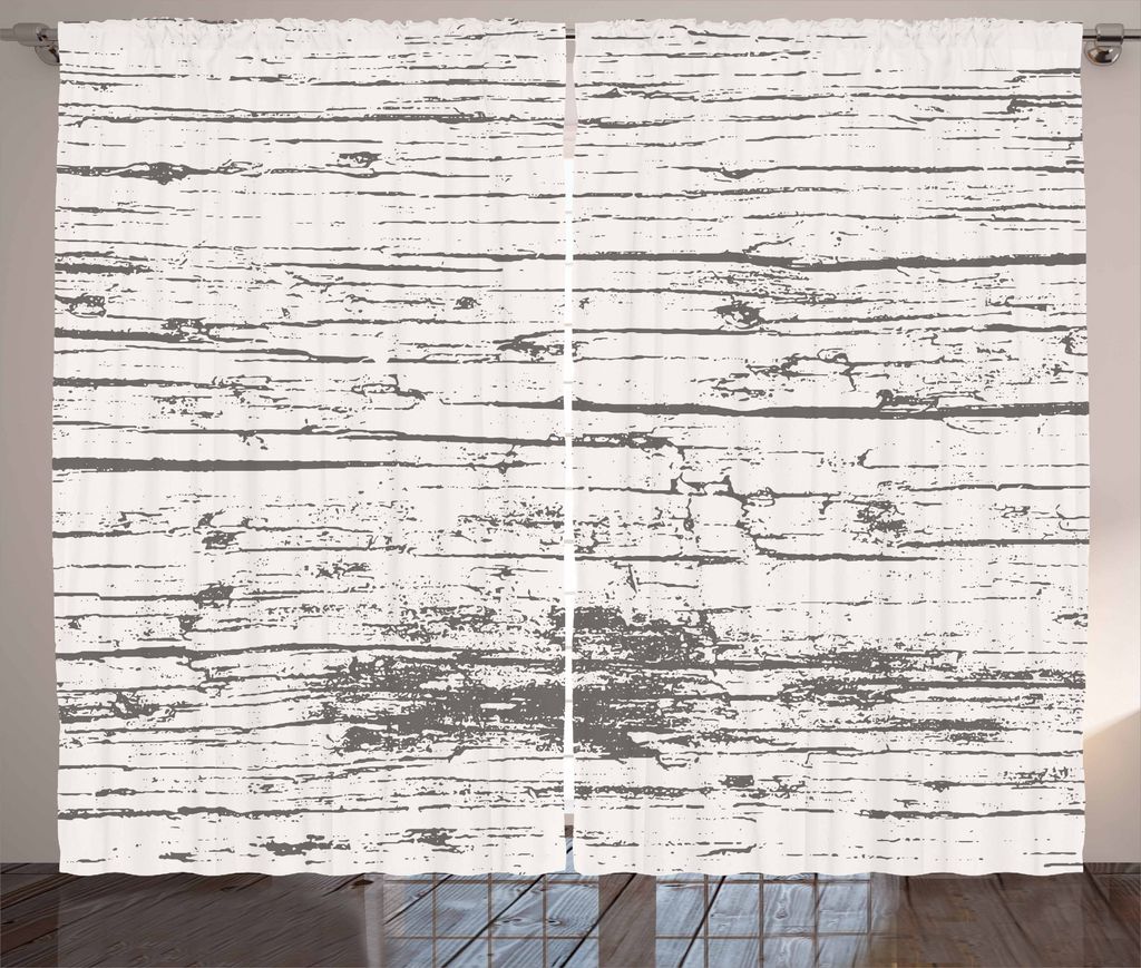 ABAKUHAUS Rustikal Rustikaler Gardine, Abstrakte Grunge-Flecken-Kunst, Schlafzimmer Kräuselband Vorhang mit Schlaufen und Haken, 280 x 225 cm, Coc...