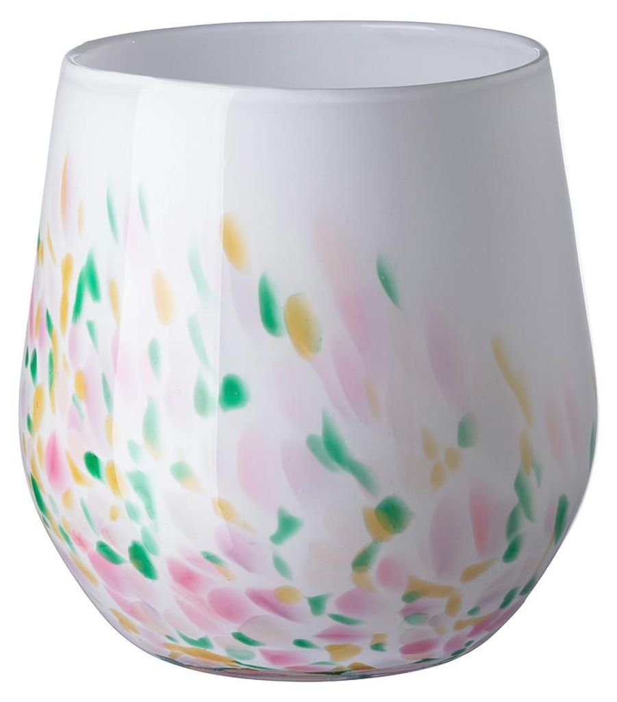 Fink Vase SANJA DH 14x17 cm weiß Blumenvase Blumengefäß
