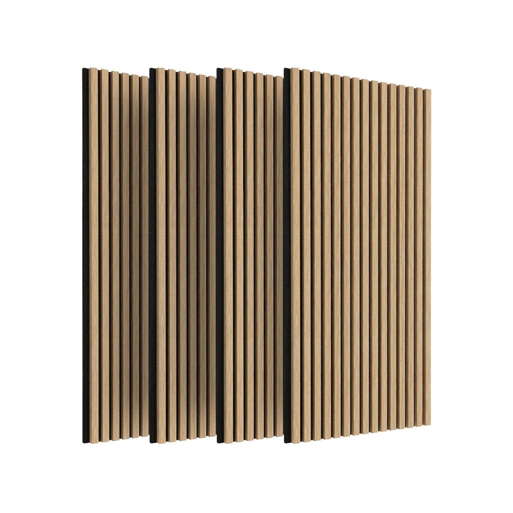 IZODEKOR Akustikpaneele 120x60 cm Natürlich 4er Set Produktbild 