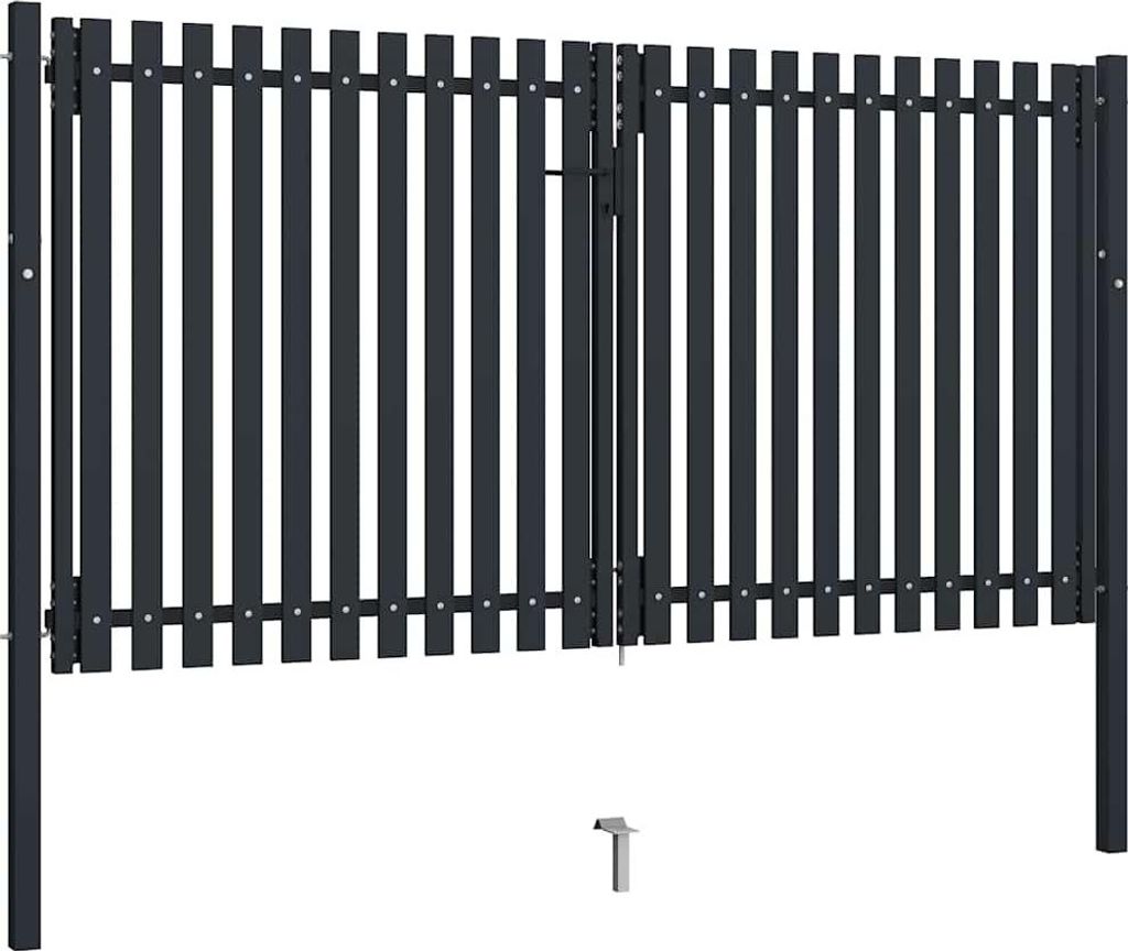 vidaXL Dvoudveřová ocelová zahradní brána 300 x 175 cm Obrázek produktu 