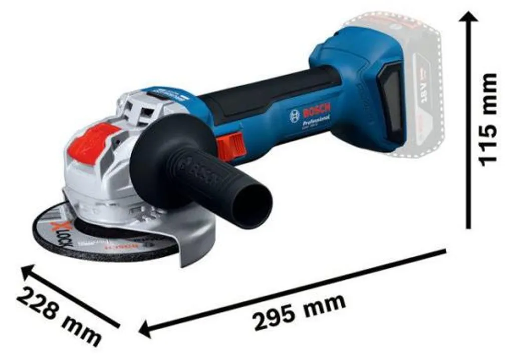 Meuleuse sans fil Bosch Professional GWX 18V-8 système X-LOCK 125 mm - 3