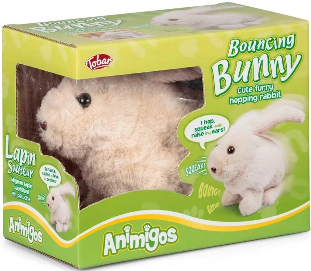 Peluche lapin sauteur avec sons pour enfant - Jouet d'éveil Tobar