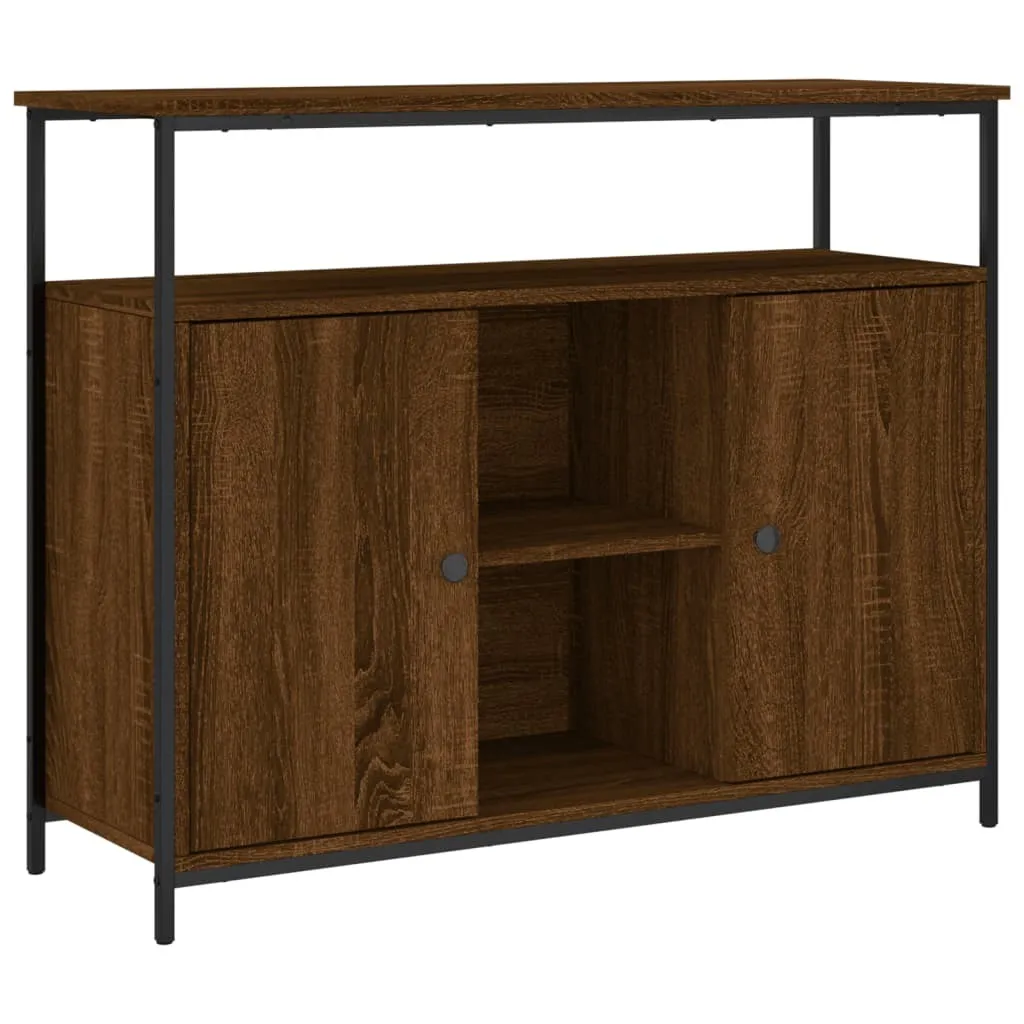 SYFAX™ Credenza Stile Rovere Marrone | Mobile Buffet Legno 100cm