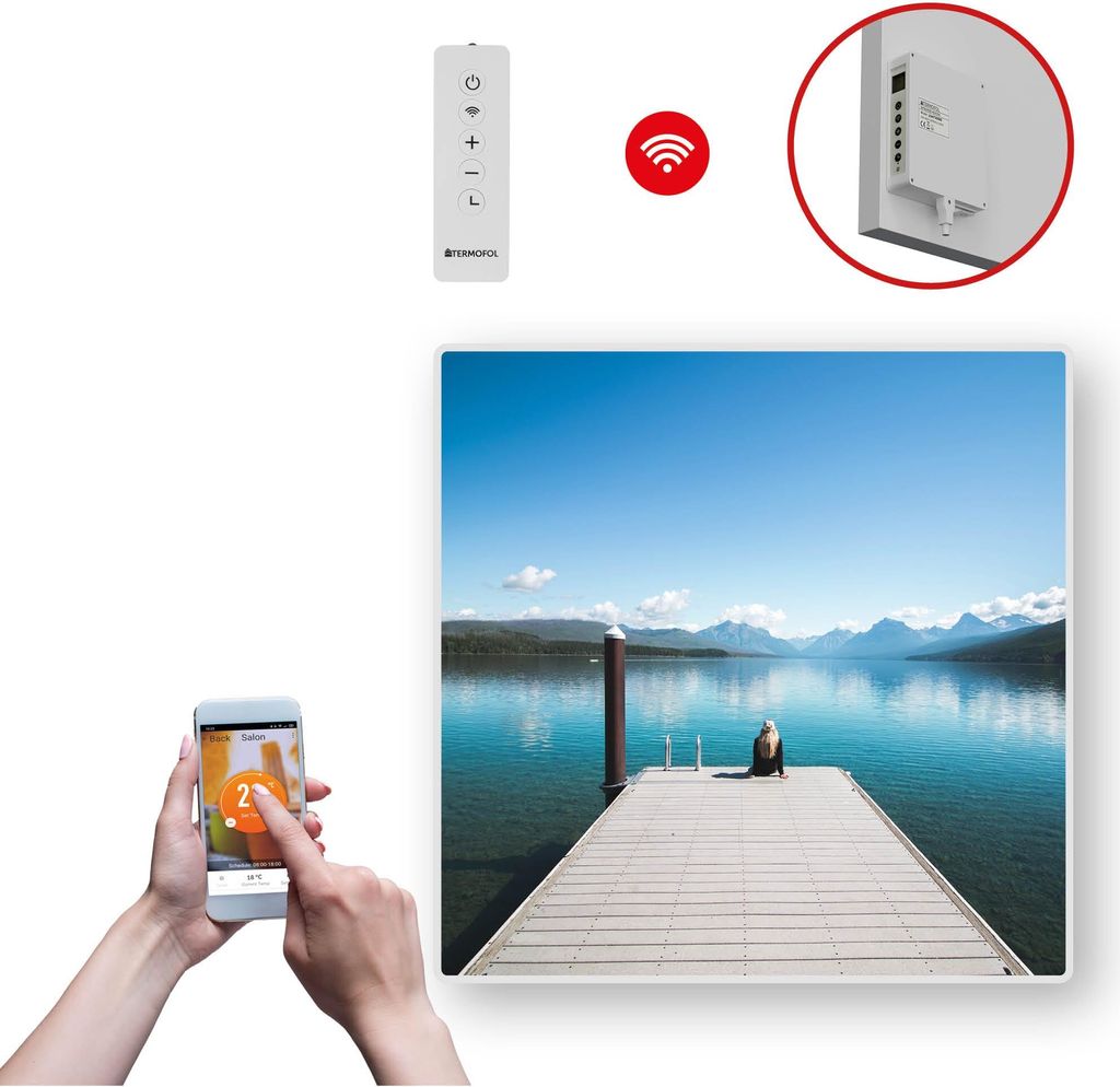 Termofol TF-SWT Infrarot Wandheizung - Wandheizung Elektrisch - Meer7 - 350W - 60x60 cm