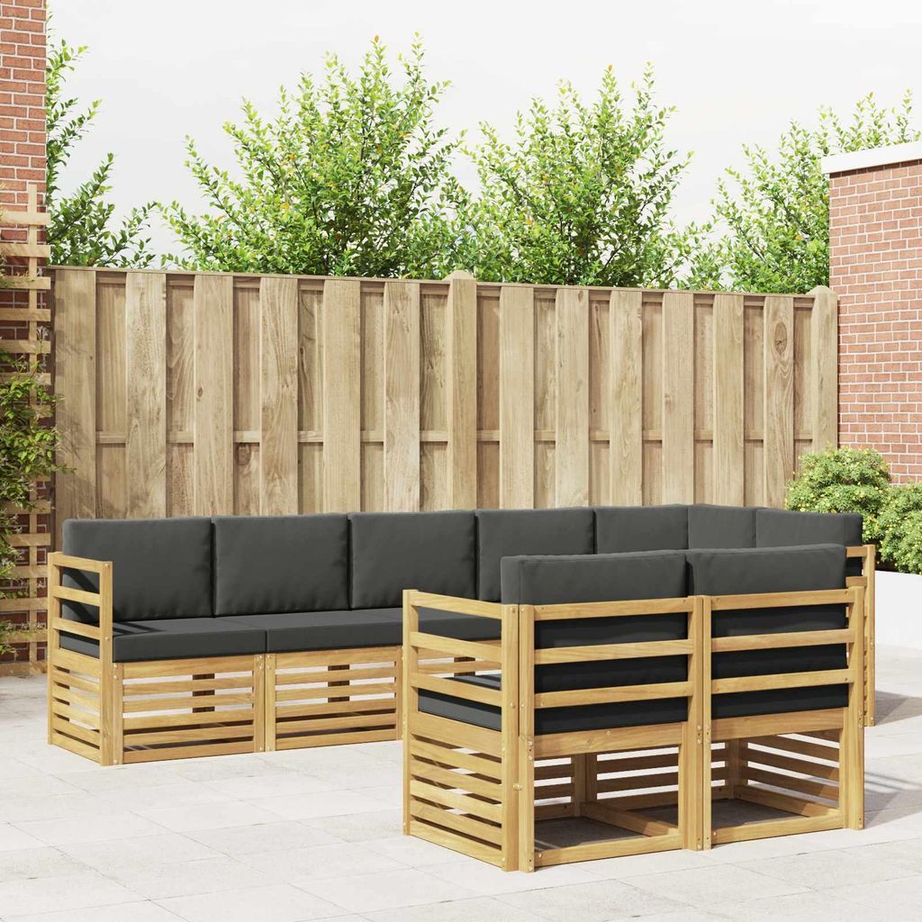 Möbel Outdoor-Sofagarnitur 8 pcs Weiß und AnthrazitGartensofas - Gartensofas c4428