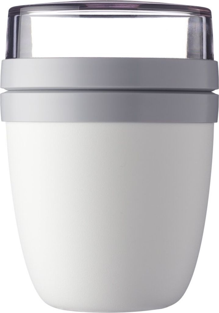 Mepal - Lunchpot Ellipse - Nordic White - 500 ml praktischer Reisebecher, Joghurtbecher, To go Becher - Geeignet für Tiefkühler, Mikrowelle und S...