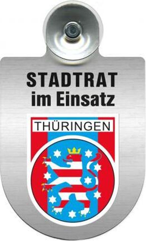 Einsatzschild Windschutzscheibe incl. Saugnapf - Stadtrat im Einsatz - 309394 - incl. Regionen nach Wahl Color - Region Thüringen