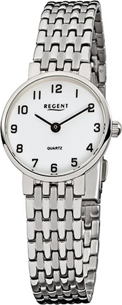 Regent Stahl Damen Uhr F-609 Quarzuhr Armband silber D2URF609