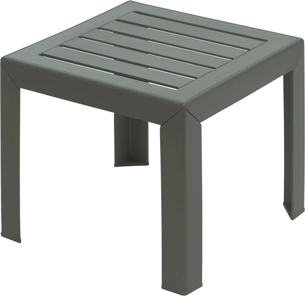 Table basse 40x40 Grosfillex Miami résine vert forêt traitée UV
