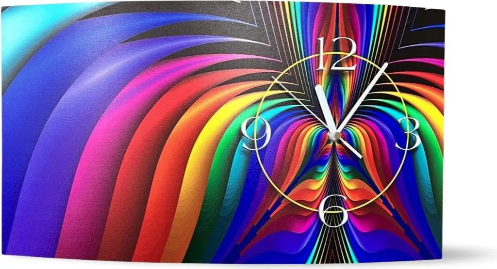 Idea Regalo Orologio DIXTIME 3D-0366 Design Psichedelico Silenzioso