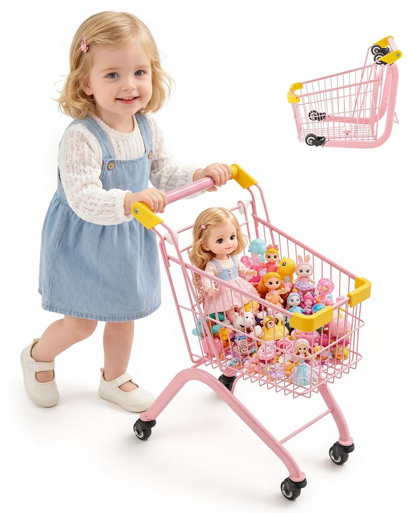 VEVOR Einkaufswagen für Kinder, Einkaufswagen Supermarkt Produktbild 
