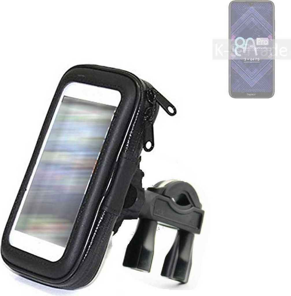 K-S-Trade Fahrrad-Halterung kompatibel mit Huawei Honor 8A Pro Handy-Halterung Halter Lenkstange Fahrradhalterung Motorrad Bike Mount Wasserabweisend