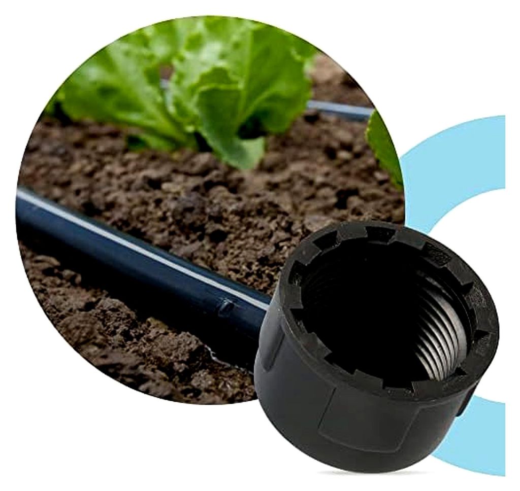 10x Kappe 3/4" IG für PE Rohr Bewässerungsleitung Schlauchverlängerung Wasserrohr Garten Wasserleitung Micro-Drip-Bewässerungssysteme Rasenbew...