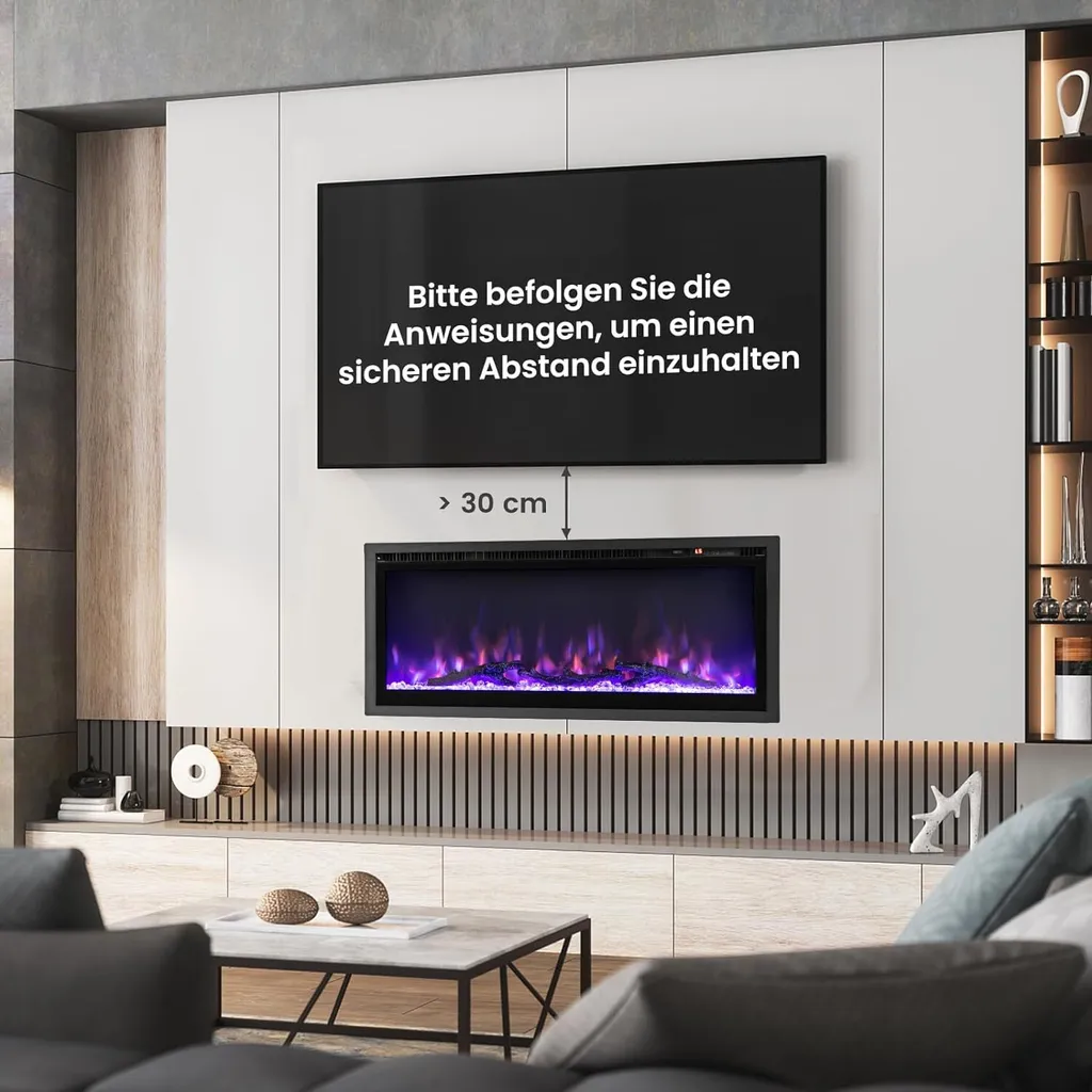 Chauffage électrique 1500W avec écran tactile et télécommande 36" - 7