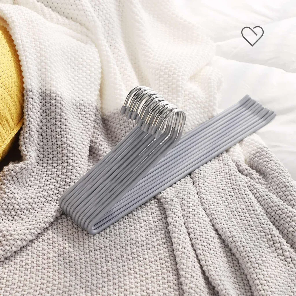 Kit Primo Arredo: 20 Appendiabiti Grigi Salvaspazio per Nuova Casa - 4