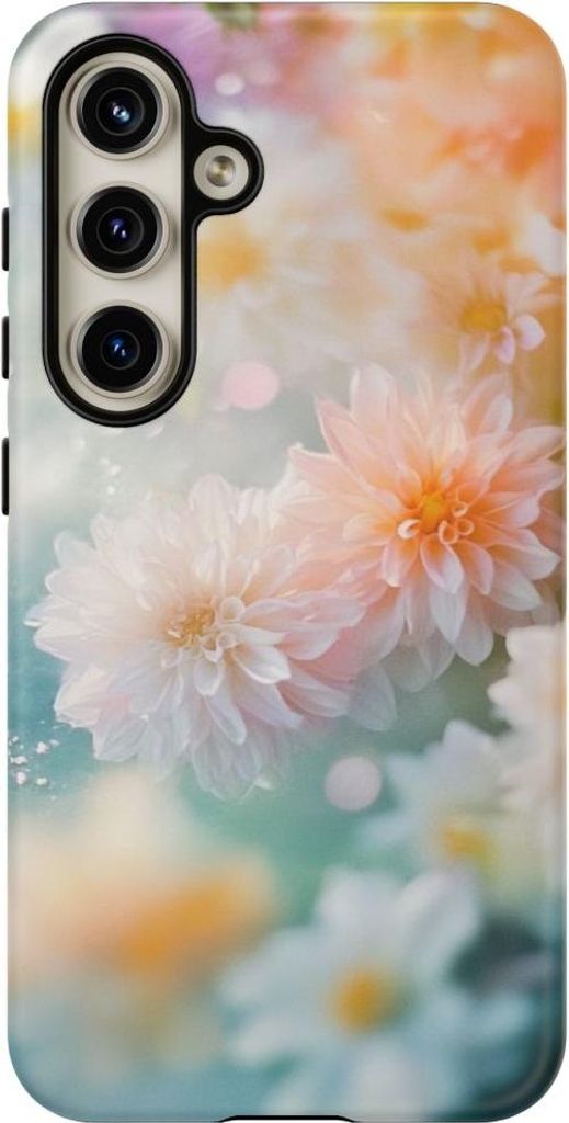 Dahlienblüten im sanften Fokus – Handyhülle Kompatibel mit Galaxy S24