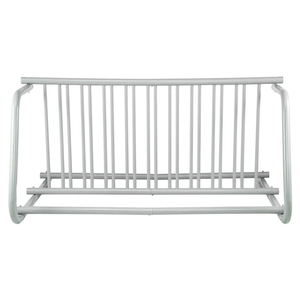 Support vélo au sol 10 fixations en acier galvanisé rack double face - 10