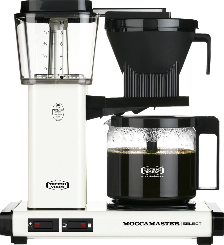 MOCCAMASTER KBG 741 Kaffeeautomat Kaffeemaschine Alu 10 Tassen Weiß 1520 W