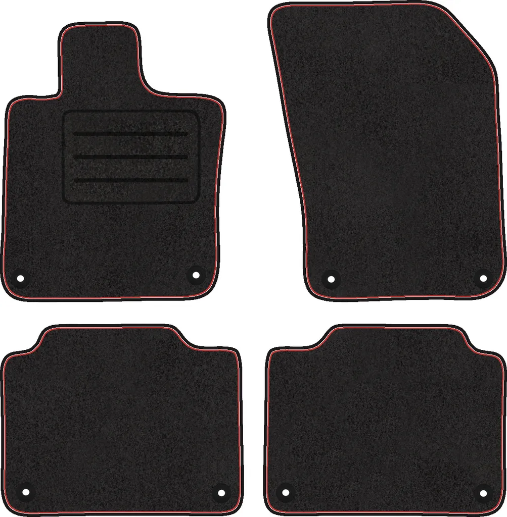 Set 4 Tappetini Custom Volvo S90 Rosso Velluto - Upgrade Interni - 2