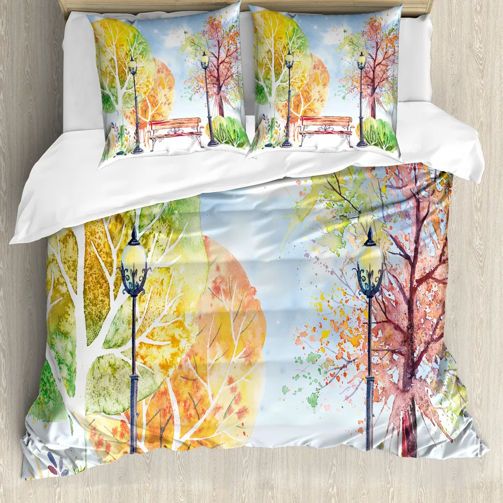 Copripiumino Anallergico ABAKUHAUS 155x220: Parco Autunnale Relax