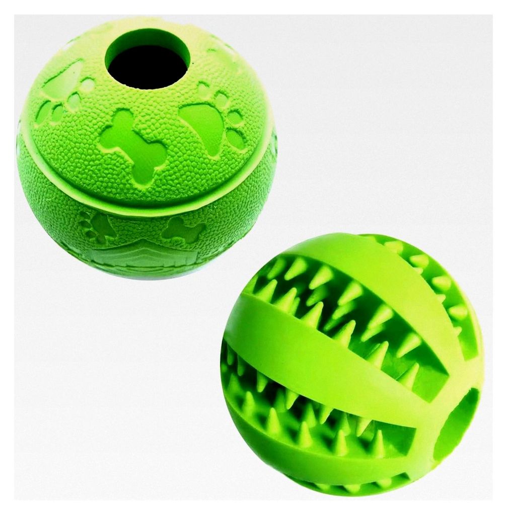 Hundespielzeug Ball für Hunde Futterball Ø 7.6-8.1cm (Grün Typ A + Typ B)