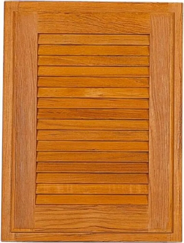 Éviter l'humidité : Porte persienne teck avec cadre 38 x 50,5 cm Marine