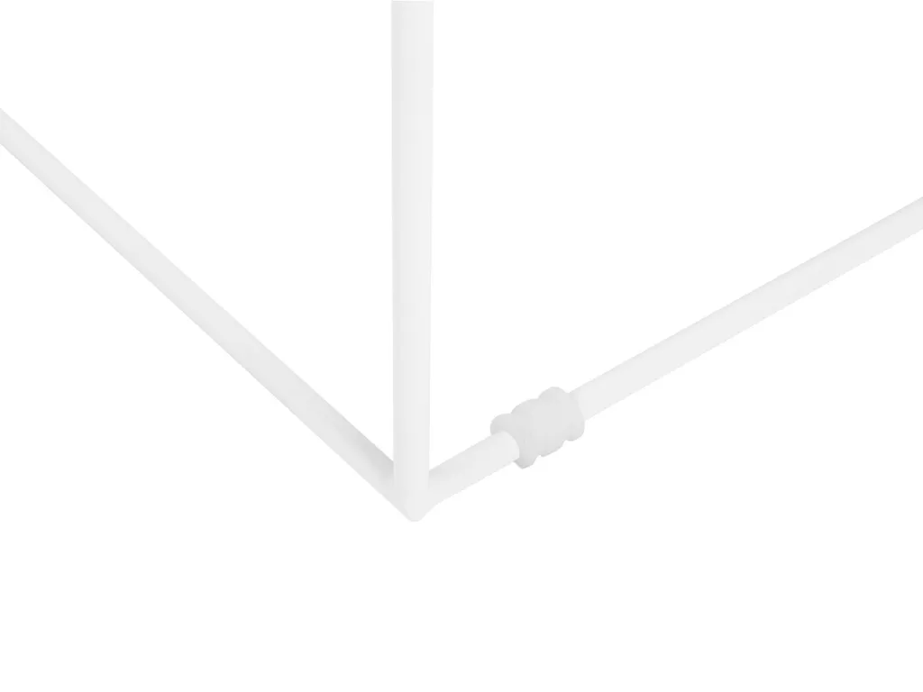 BELIANI Table d'appoint blanche 40x40 cm en métal poudré design carré