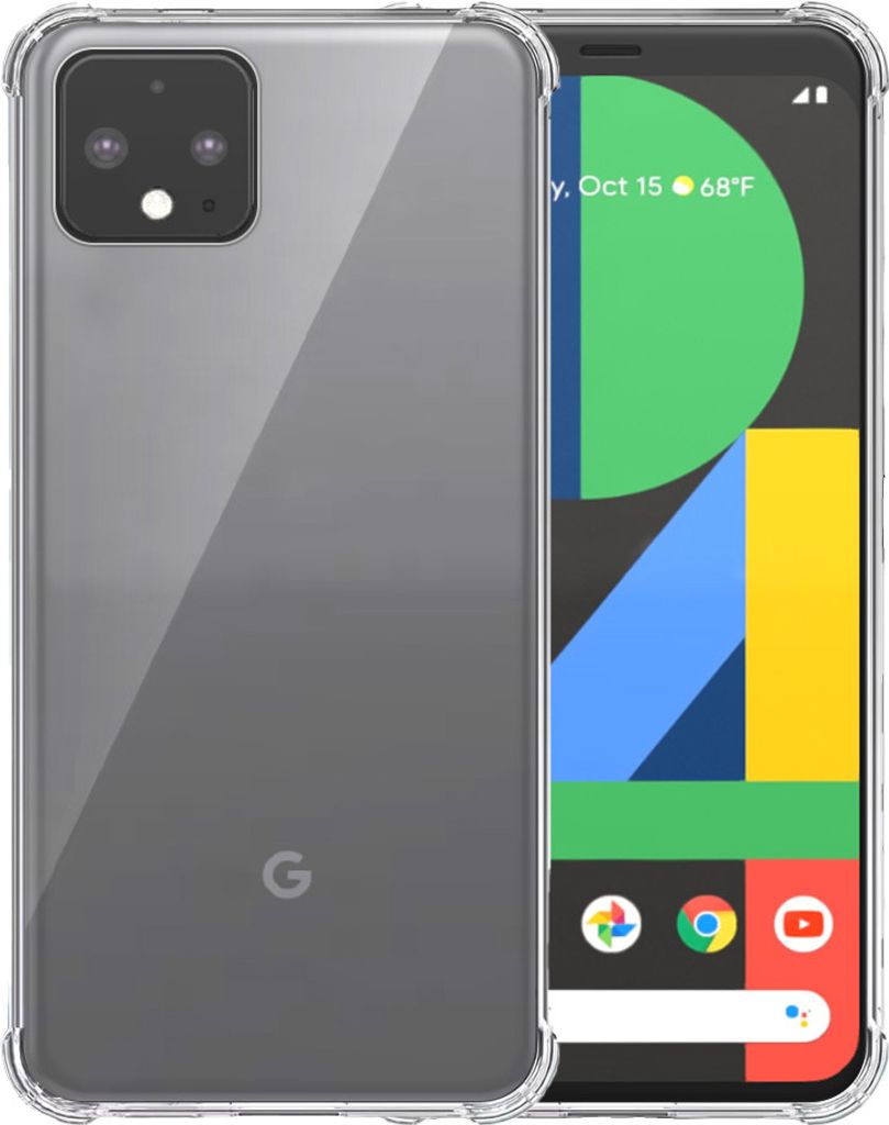 Handyhülle passend für Google Pixel 4 XL Transparent - Stoßfeste TPU Silikonhülle mit Bumper Transparent - Smartphonica