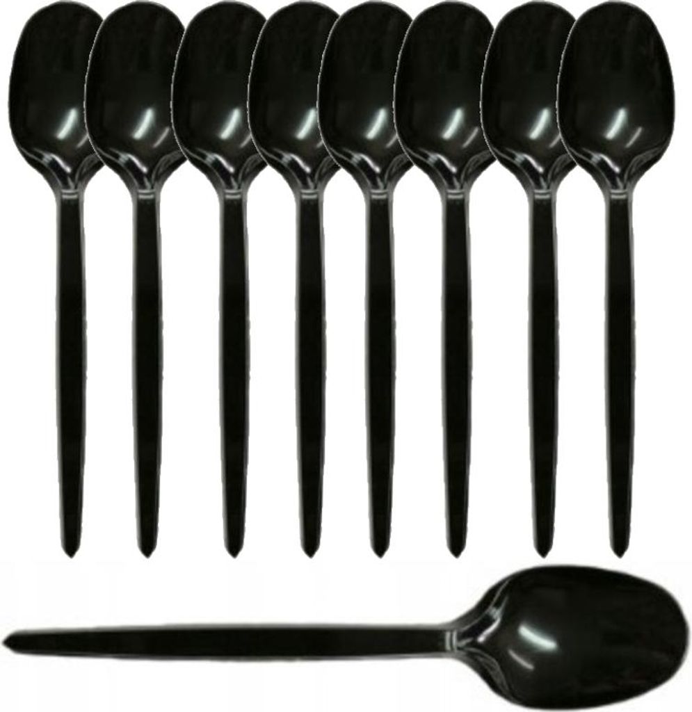 ECONOMY Mehrweglöffel schwarz 100 Stk.