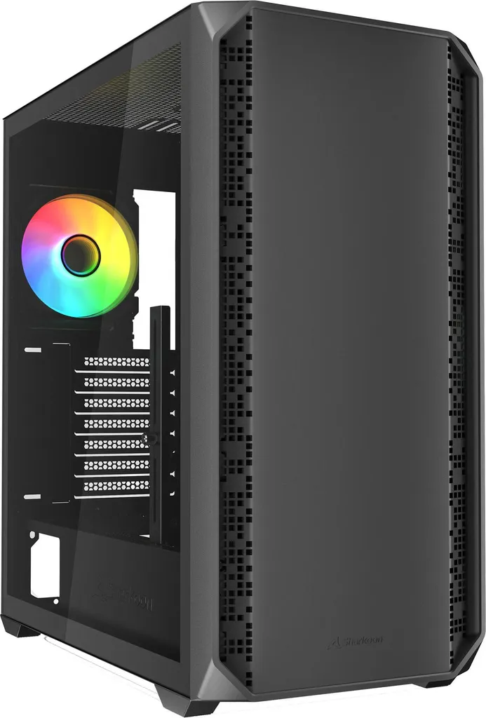 Case PC Sharkoon AK2 RGB Nero: Spazio ATX e Airflow Ottimale