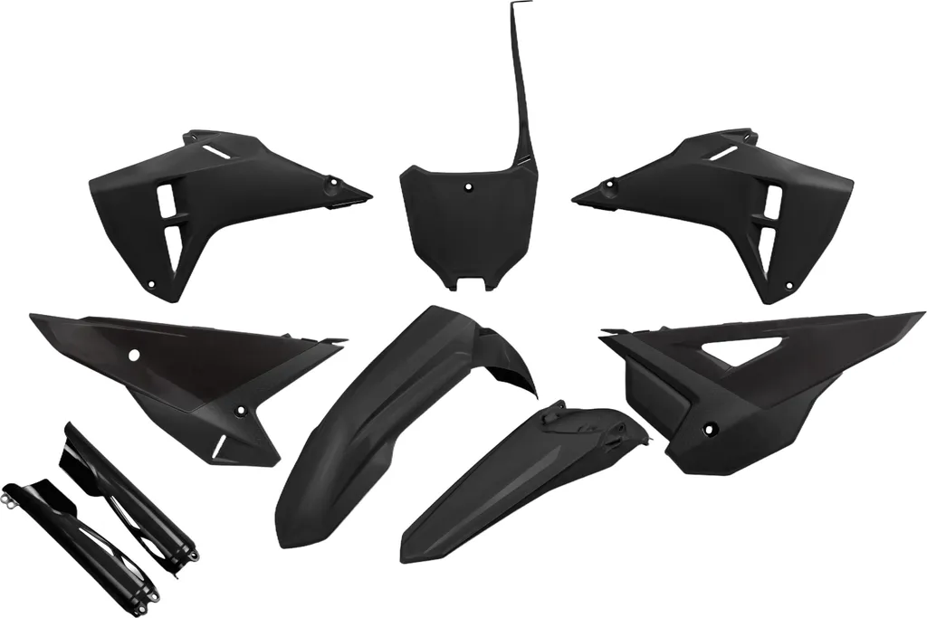 Habillage complet Moto Cross UFO Noir pour Honda CRF 250R et 450R RX