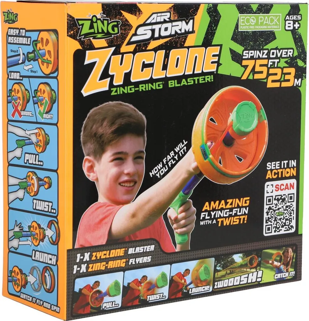 Zing Zyclone Air Storm Blaster - Lanceur de Disques Volants Zing Ring