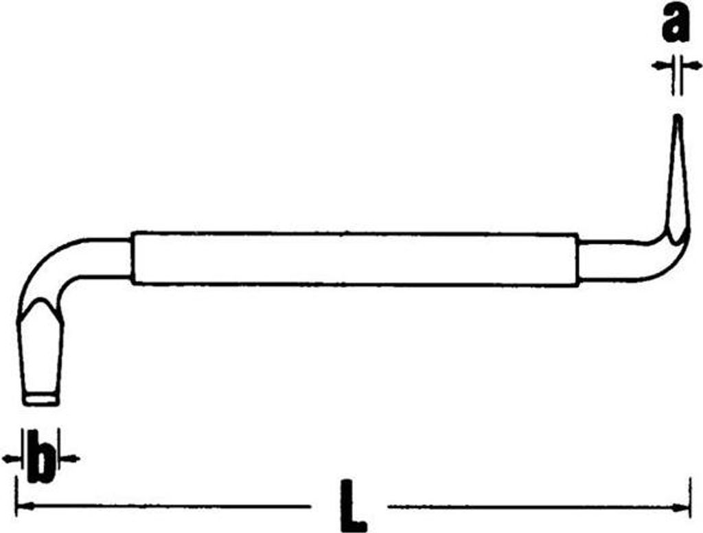 STAHLWILLE Schlitz-Winkelschraubendreher H.0,6 x 3.5mm L.90mm