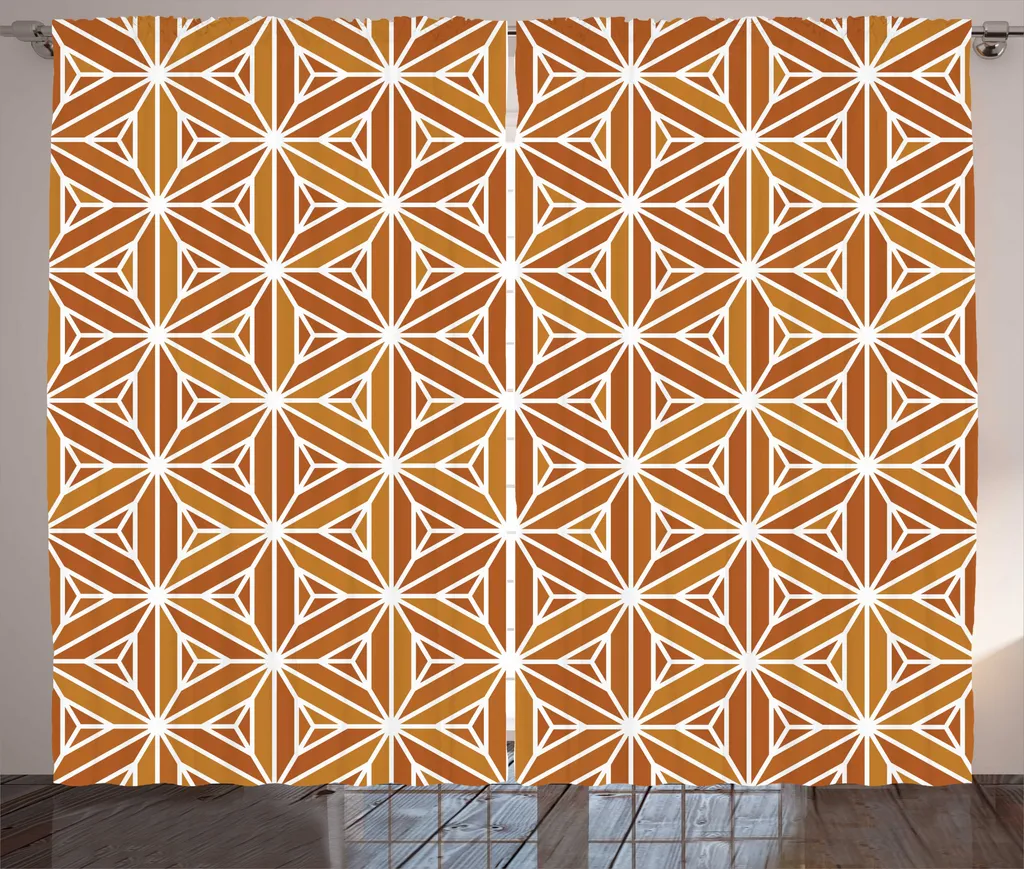 Rideau anti-regards cannelle 280x225 cm pour intimité et déco rustique