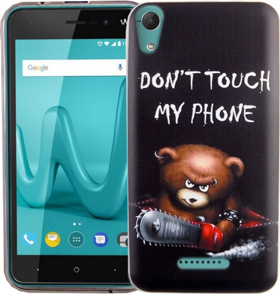 Handy Hülle für Wiko Lenny 4 Bär mit Kettensäge Smartphone Produktbild 