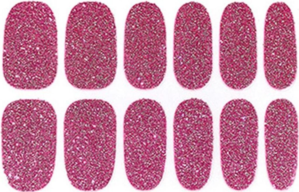 INF 10 Blatt Nagelsticker mit Nagelfeile - Süße & Wasserdichte Nagelaufkleber Rosenrot