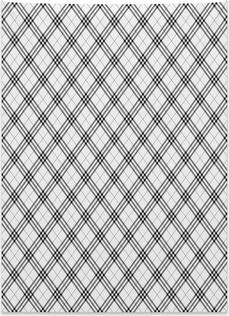 Abakuhaus Geometrisch Wandteppich, Minimalistische Mode aus Weiches Mikrofaser Stoff Kein Verblassen Klare Farben Waschbar, 110 x 150 cm, Weiß Sch...