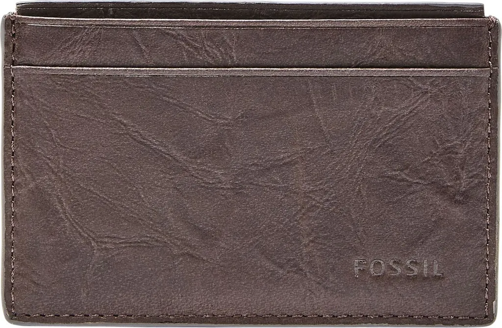 Fossil Neel Portacarte ML3841201 | Pelle Pieno Fiore Marrone Alta Qualità