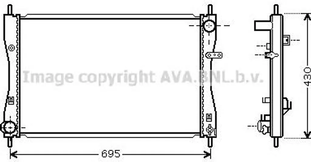 Radiateur de Refroidissement Eau AVA MT2174 - Standard OE MN130395 Neuf