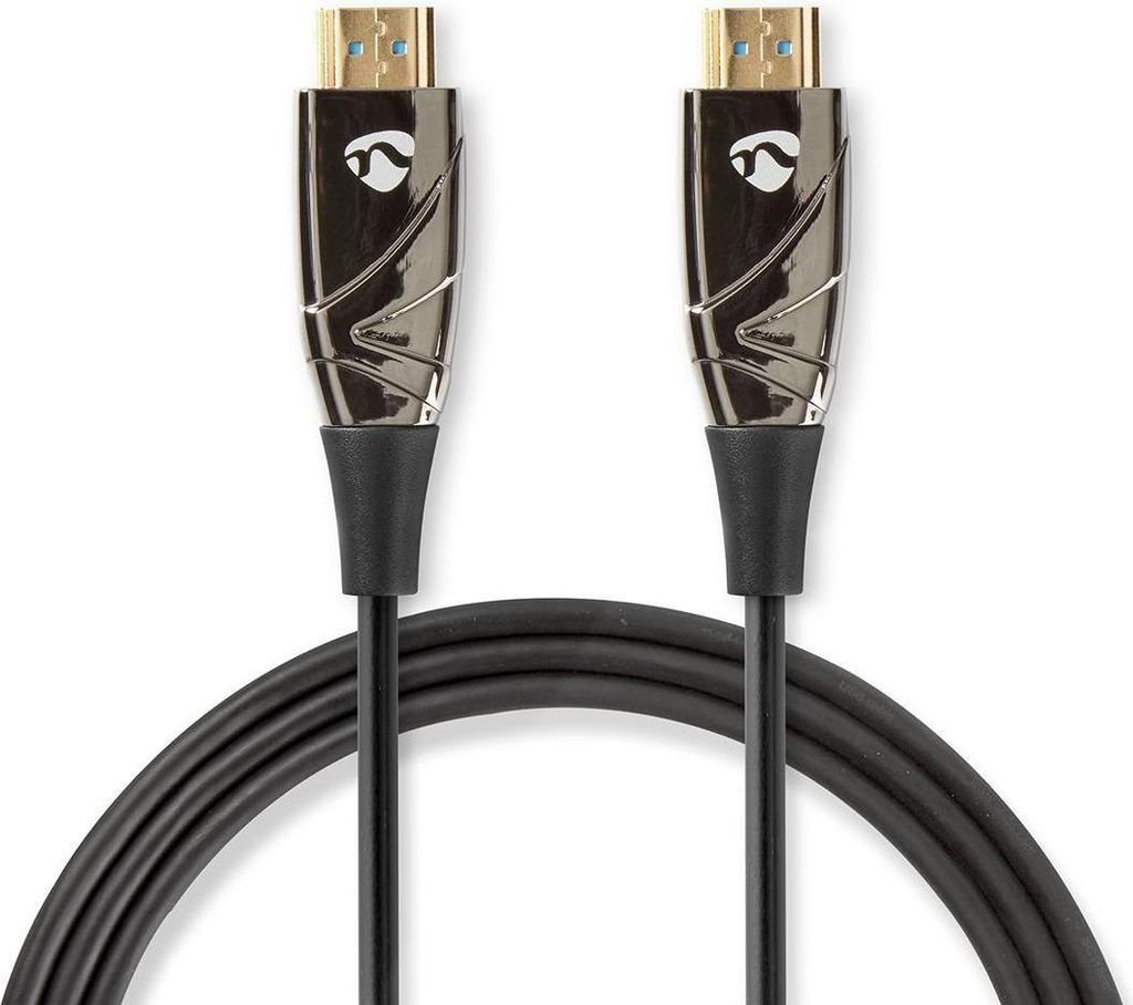 Nedis Aktive optische High Speed HDMI-Kabel mit Ethernet - HDMI Stecker - HDMI Stecker - 4K@60Hz - 18 Gbps - 15.0 m - Rund - PVC - Schwarz - ...