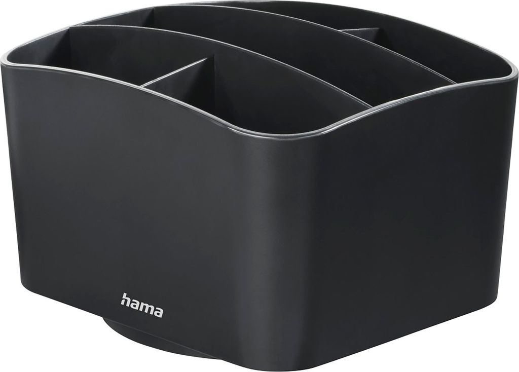 Hama Fernbedienungshalter 'Agent' drehbar Schwarz fr 6 Fernbedienungen Organizer Badezimmer Bro Organizer TV-Controller Smartphone Stifte Brille