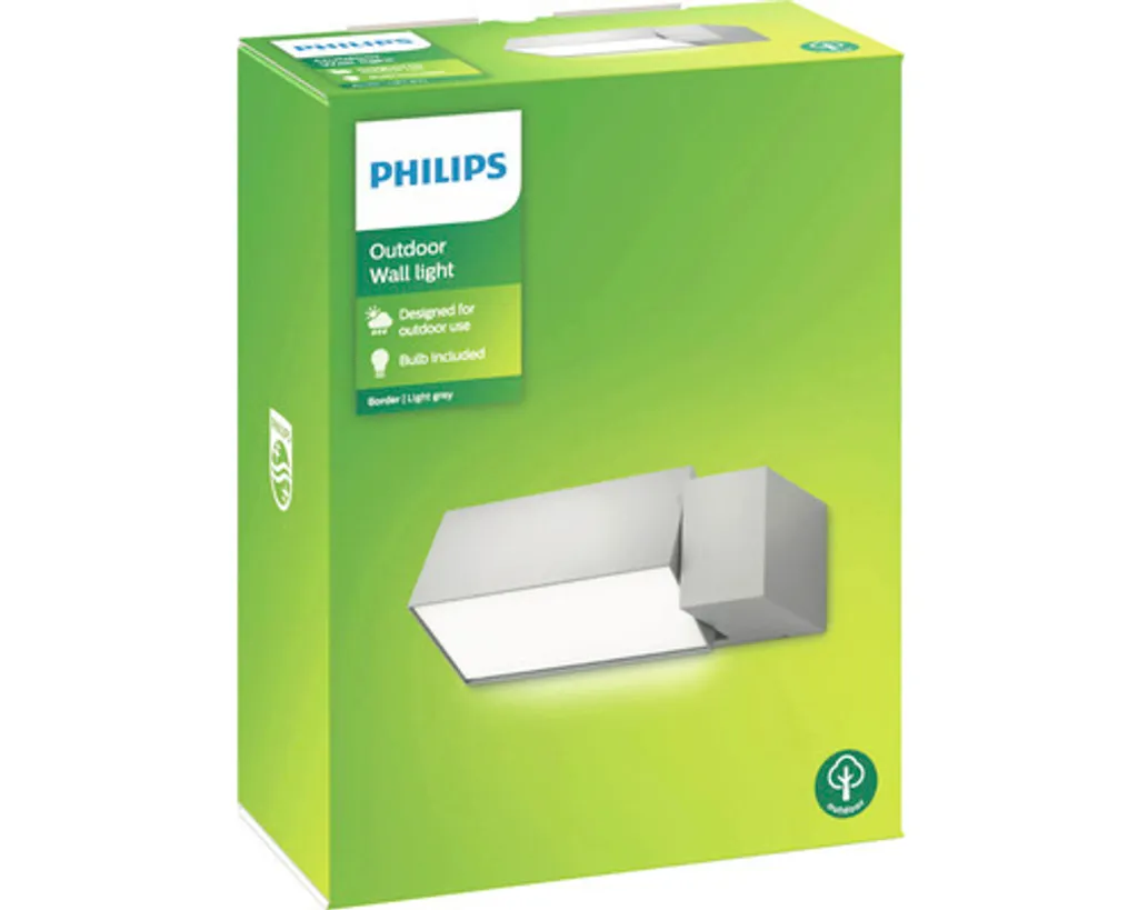 Applique murale Philips Border Gris anthracite IP44 pour extérieur moderne - 6