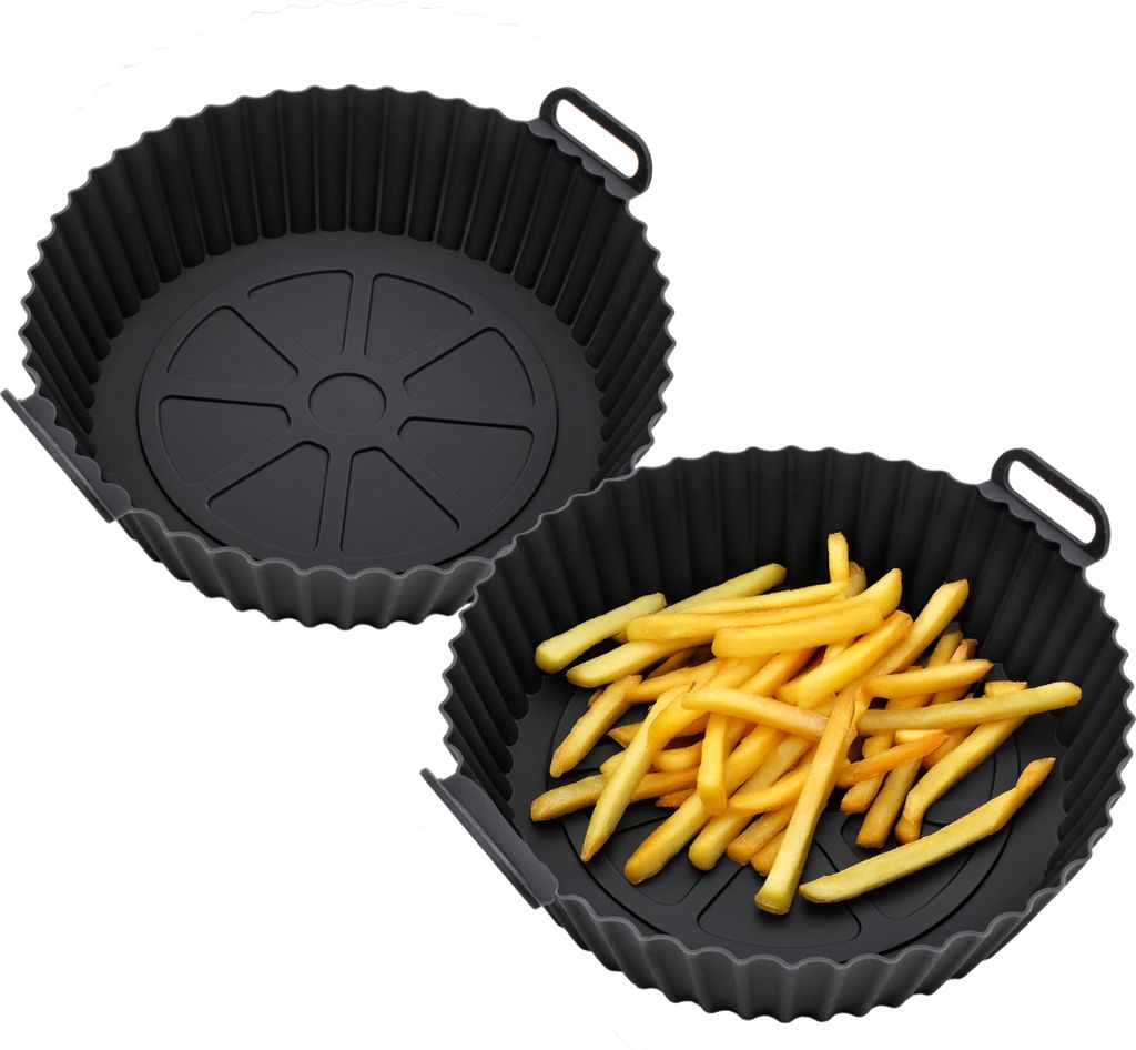 Airfryer Silikon Form rund 20,5 cm wiederverwendbar - 2er Produktbild
