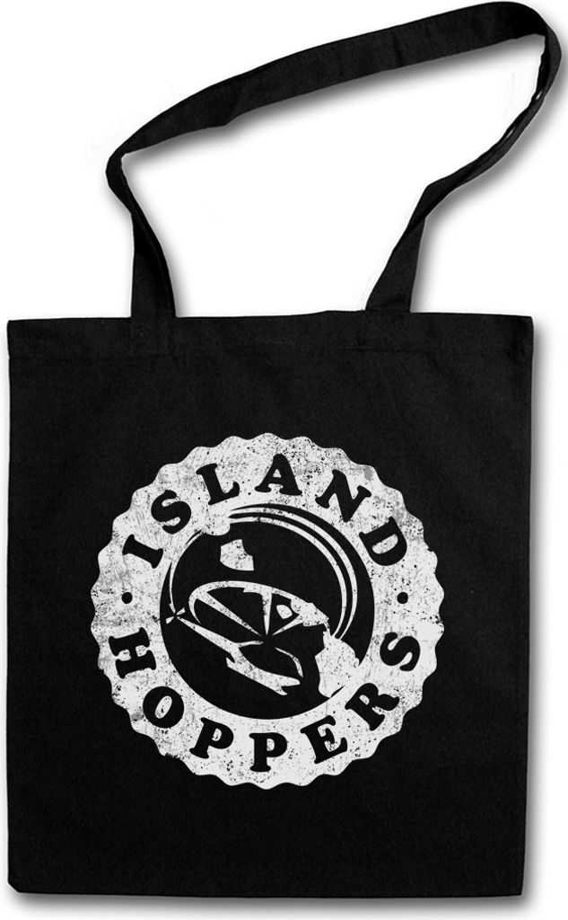 Urban Backwoods Island Hoppers Logo, Stofftasche, Farbe: Schwarz