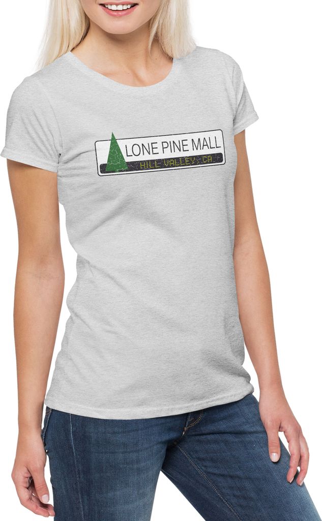 Urban Backwoods Lone Pine Mall, Damen T-Shirt, Farbe: Hellgrau, Größe: XS