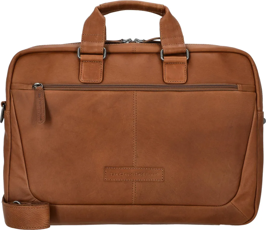 The Chesterfield Brand Seth Businessbag Cognac : Mallette Cuir de Luxe