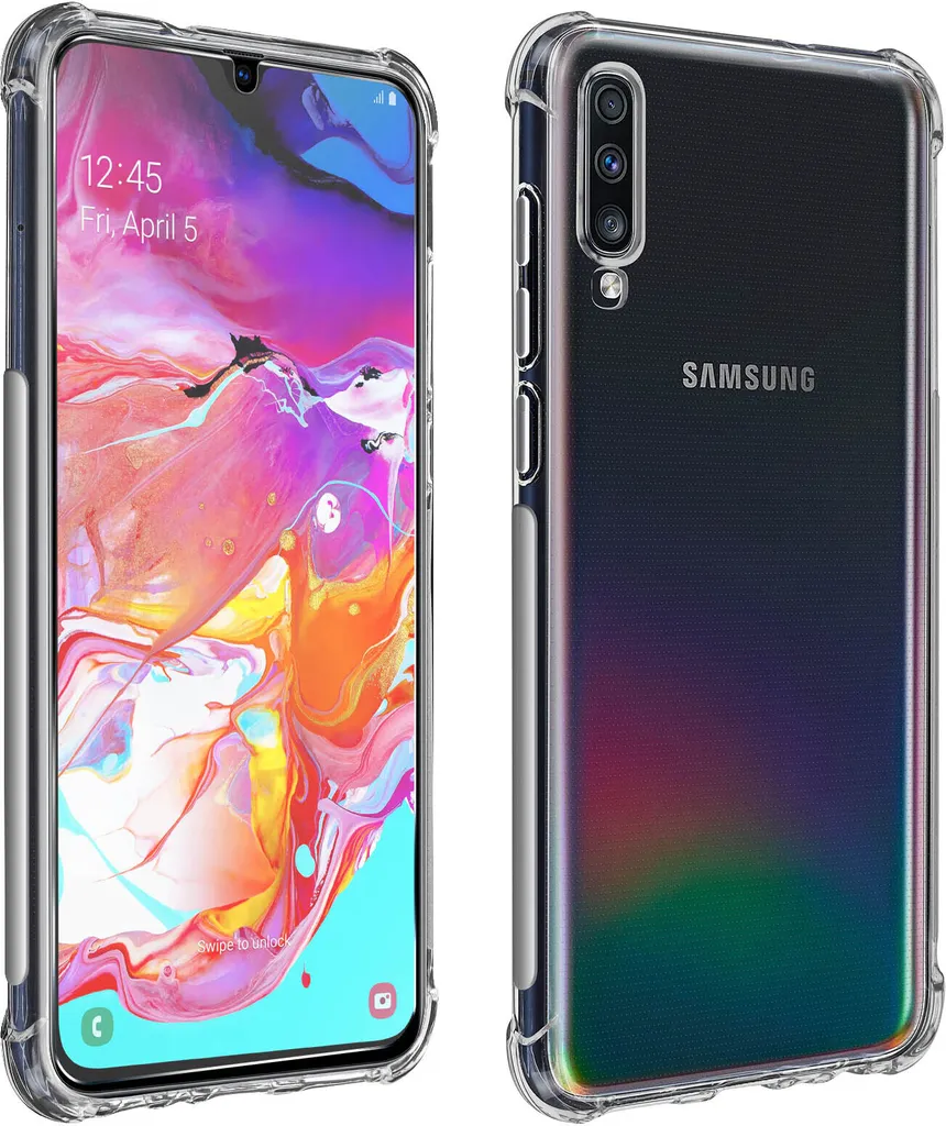 Set Avizar 2-in-1 Galaxy A70 Custodia + Pellicola Vetro 9H Anti-Urti
