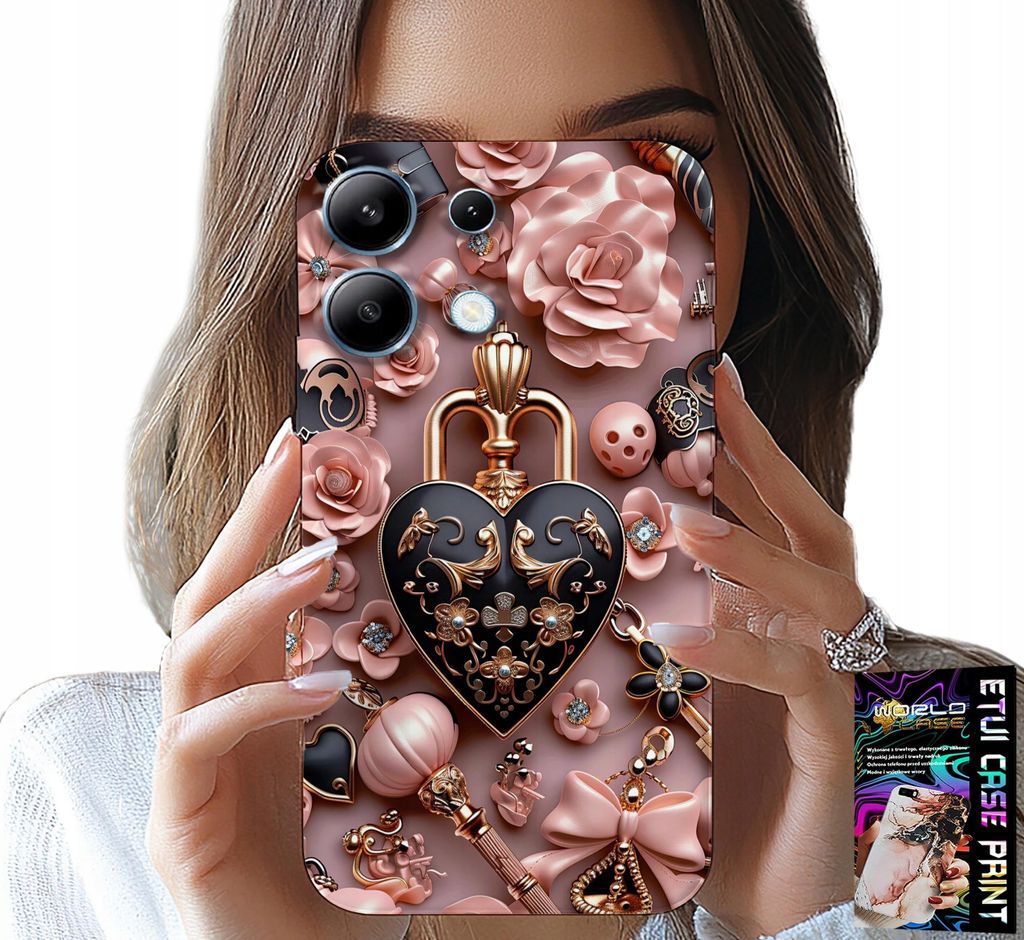 Fall Für Xiaomi Note 13 Pro 5G - Feminine Designs Vorhängeschloss Herz Fall + Glas
