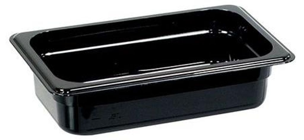 Gastronormbehälter, Serie STANDARD, Polycarbonat, schwarz, GN 1/4 (65 mm)