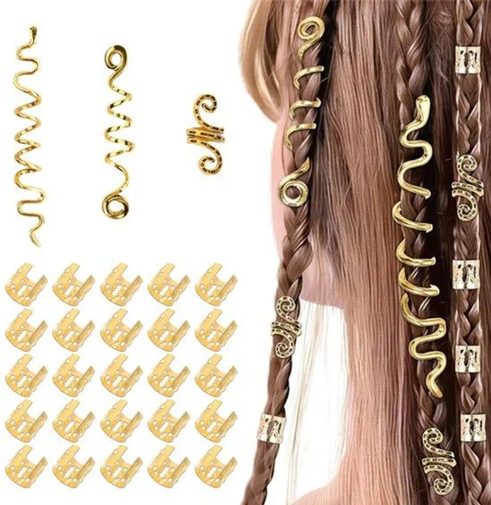 Manchons dreadlocks réglables en métal pour accessoires de coiffure